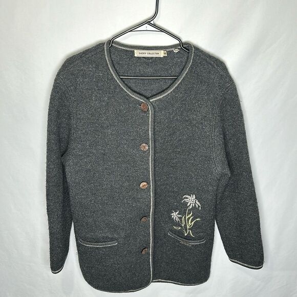 Gaddy collection hand metier wool cardigan M - Picture 1 of 6